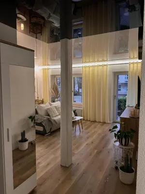 Ein Sitzbereich in der Unterkunft Alex' Apartments Waldharmonie