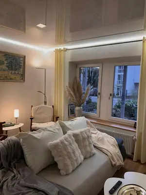 Ein Sitzbereich in der Unterkunft Alex' Apartments Waldharmonie