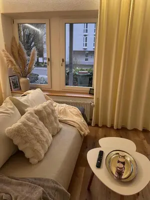 Ein Sitzbereich in der Unterkunft Alex' Apartments Waldharmonie