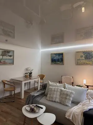 Ein Sitzbereich in der Unterkunft Alex' Apartments Waldharmonie