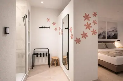 Ein Bett oder Betten in einem Zimmer der Unterkunft Pfalzliebe Suites - Suite Franz, Landau Zentrum