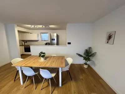 Küche/Küchenzeile in der Unterkunft Moderne Ferienwohnung zentral in Hemsbach