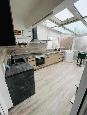 Küche/Küchenzeile in der Unterkunft House A44