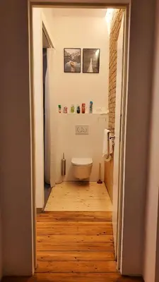 Ein Badezimmer in der Unterkunft Zimmer im Erdgeschoss II