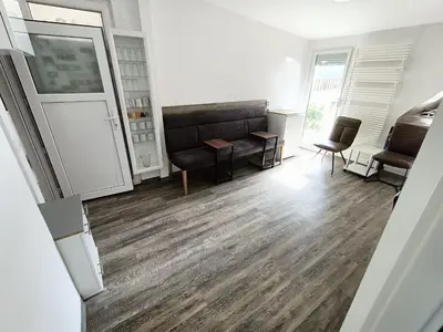 Ein Sitzbereich in der Unterkunft Apartment Haus9W