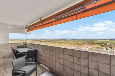 Ein Balkon oder eine Terrasse in der Unterkunft Skyview Apartment mit Balkon & Parkplatz