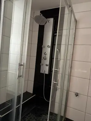 Ein Badezimmer in der Unterkunft Monteurwohnung Lampertheim