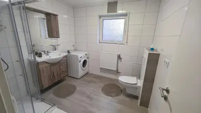 Ein Badezimmer in der Unterkunft Urlaub am Rhein Speyer Hockenheim Mannheim