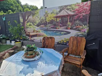 Ein Garten an der Unterkunft Dietlinds Apartment