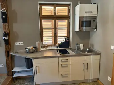Küche/Küchenzeile in der Unterkunft Bretten luxury suites
