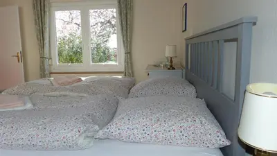 Ein Bett oder Betten in einem Zimmer der Unterkunft Oase im Herzen von Grünstadt