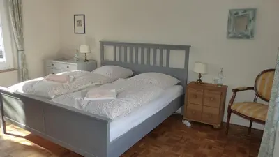 Ein Bett oder Betten in einem Zimmer der Unterkunft Oase im Herzen von Grünstadt