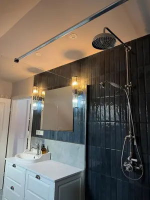 Ein Badezimmer in der Unterkunft Art and Elegance, Family Friendly 2Bedroom Apartment near Frankfurt Airport, Free Parking