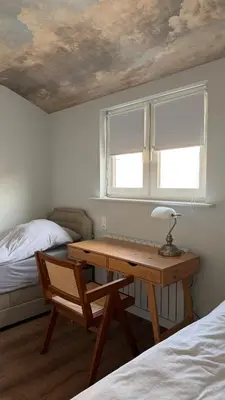 Ein Bett oder Betten in einem Zimmer der Unterkunft Art and Elegance, Family Friendly 2Bedroom Apartment near Frankfurt Airport, Free Parking