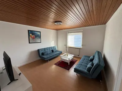 Ein Sitzbereich in der Unterkunft Gemütliche, lichtdurchflutete Wohnung