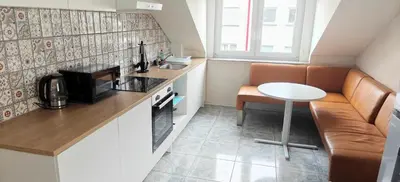 Küche/Küchenzeile in der Unterkunft Haus15T