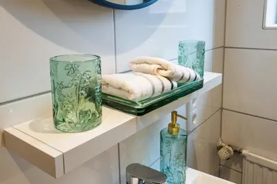 Ein Badezimmer in der Unterkunft Schloss Höfingen