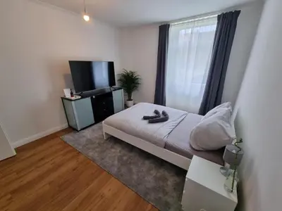 Ein Bett oder Betten in einem Zimmer der Unterkunft Süße Marie 4