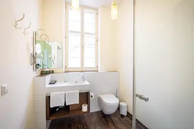 Ein Badezimmer in der Unterkunft Altstadthof Freinsheim