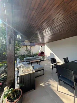Ein Sitzbereich in der Unterkunft Urban Stay Goldstadt