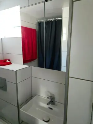 Ein Badezimmer in der Unterkunft Modern Appartement near city of Darmstadt