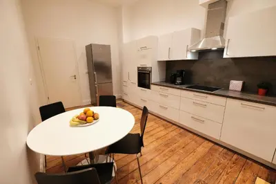 Küche/Küchenzeile in der Unterkunft Groundfloor Monteurswohnung
