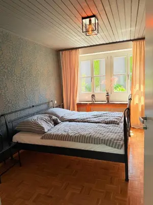 Ein Bett oder Betten in einem Zimmer der Unterkunft Am Eckbach