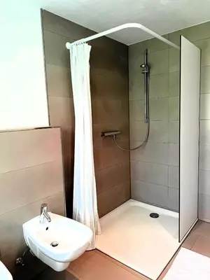 Ein Badezimmer in der Unterkunft Am Eckbach