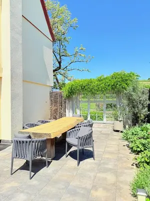 Ein Garten an der Unterkunft Am Eckbach