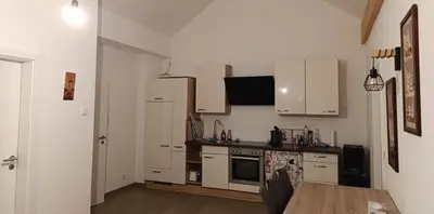 Küche/Küchenzeile in der Unterkunft Ferienwohnung im Heckgewann