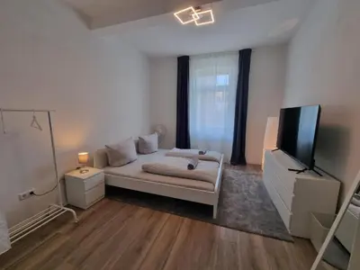 Ein Bett oder Betten in einem Zimmer der Unterkunft Süße Marie 11