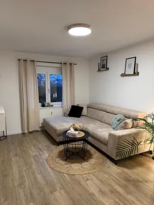 Ein Sitzbereich in der Unterkunft S&G Home Stilvolles 2-Zimmer-Apartment in zentraler Lage, Komfort & Entspannung garantiert!
