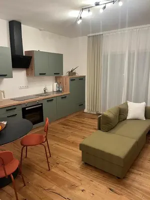 Küche/Küchenzeile in der Unterkunft Moderne Apartments in Wicker