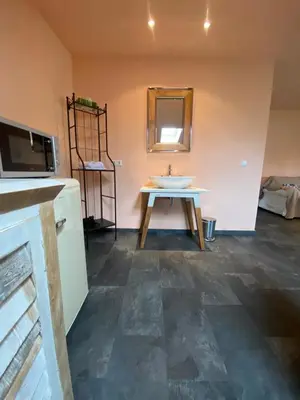 Küche/Küchenzeile in der Unterkunft Weingut Mathis Apartment 2 Sunrise