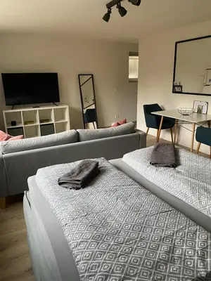 Ein Bett oder Betten in einem Zimmer der Unterkunft Idyllische Gemütlichkeit I die schwäbische Toskana I 15min von Stuttgart