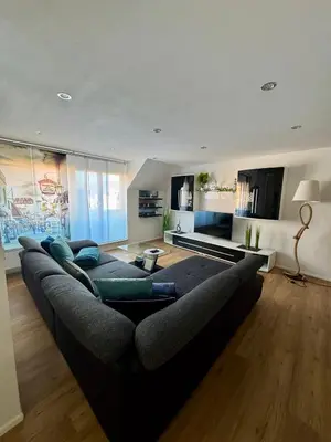 Ein Sitzbereich in der Unterkunft Ruhige Wohnung - ideal für Urlaub und Business