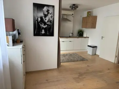 Küche/Küchenzeile in der Unterkunft Modern Apartment Karlsruhe City Center
