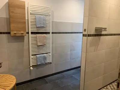 Ein Badezimmer in der Unterkunft Große Ferienwohnung mit Balkon in Sankt Martin, Pfalz
