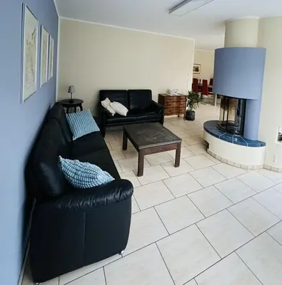 Ein Sitzbereich in der Unterkunft Ferienwohnung an der Kapelle