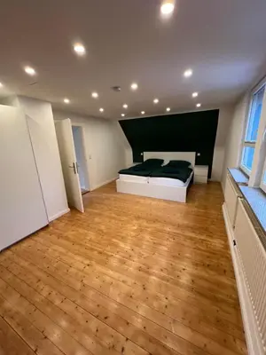 Ein Bett oder Betten in einem Zimmer der Unterkunft Ferienhaus mit Trifelsblick