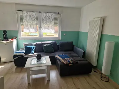 Ein Sitzbereich in der Unterkunft Wolfskraft