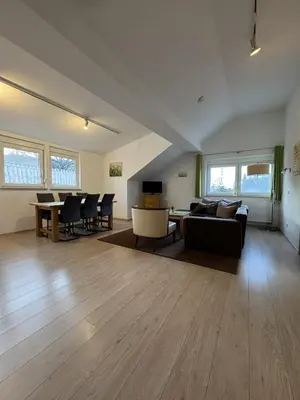 Ein Sitzbereich in der Unterkunft Ferienwohnungen Weber