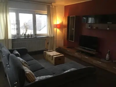 Ein Sitzbereich in der Unterkunft Bayrisch Nizza