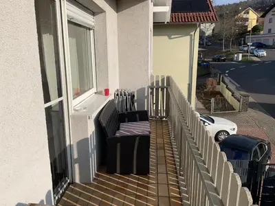 Ein Balkon oder eine Terrasse in der Unterkunft Bayrisch Nizza