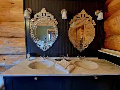 Grundriss der Unterkunft Holiday Home Luxus-Blockhausparadies Eveningwood im Spessart by Interhome