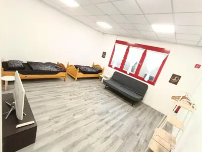 Ein Sitzbereich in der Unterkunft Lumara Apartment für 4 Personen