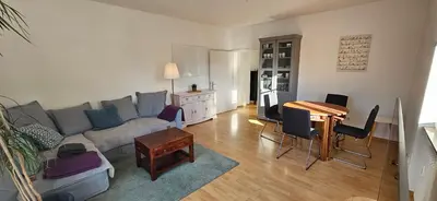 Ein Sitzbereich in der Unterkunft Ferienwohnung Lucia Amorbach