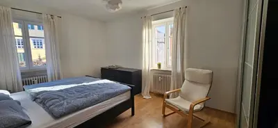 Ein Bett oder Betten in einem Zimmer der Unterkunft Ferienwohnung Lucia Amorbach