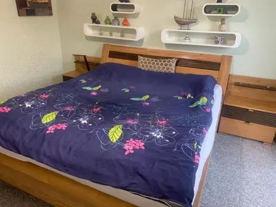 Ein Bett oder Betten in einem Zimmer der Unterkunft Schönes Einfamilienhaus in Nackenheim, Germany