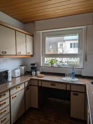 Küche/Küchenzeile in der Unterkunft Apartment am Kurpark